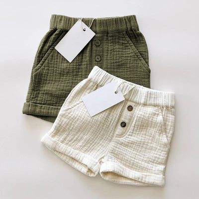 Double Gauze linen Shorts Set