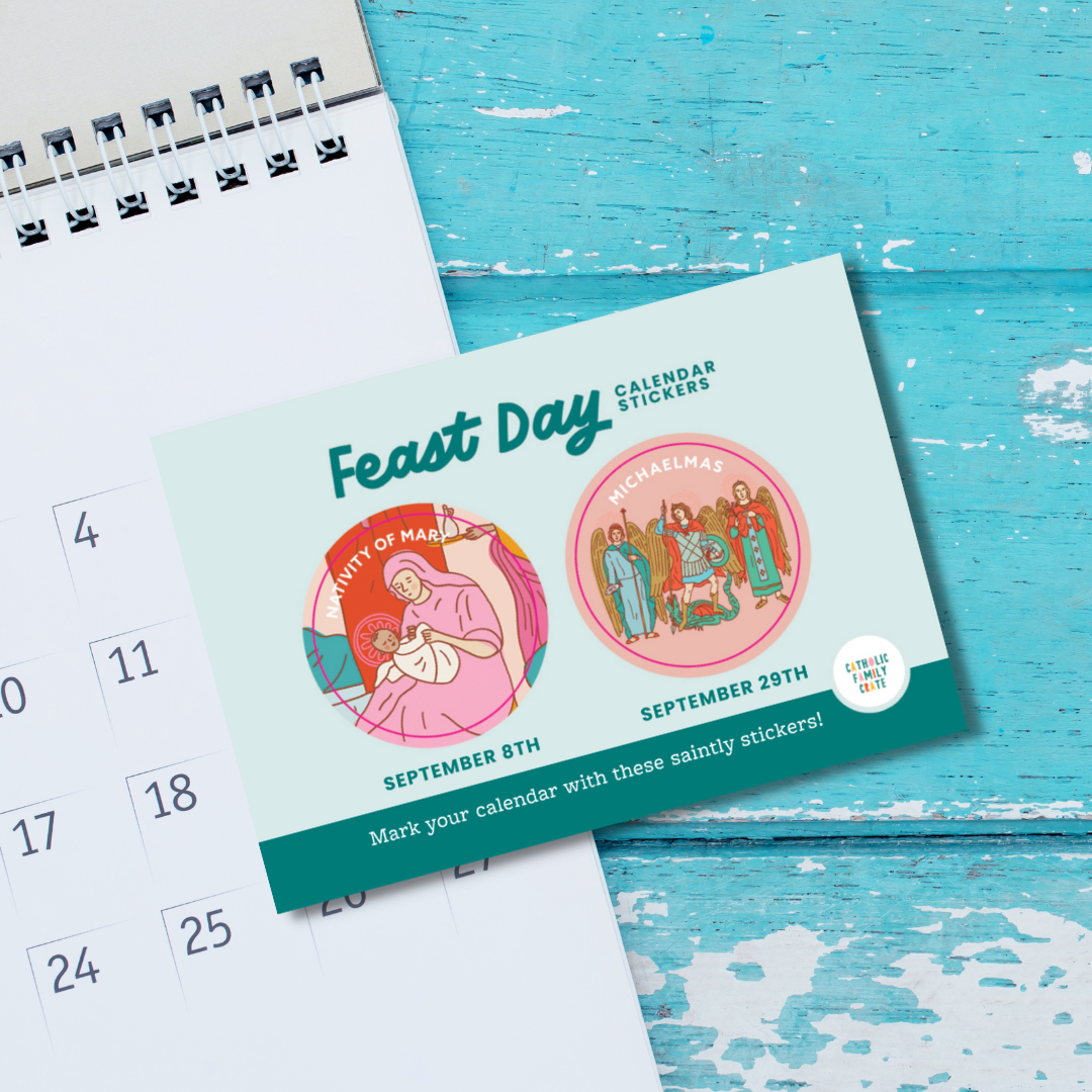 Nativity of Mary, Michaelmas & Monthly Devotions Flip Calendar Crate