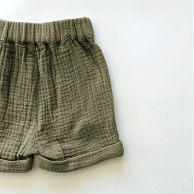 Double Gauze linen Shorts Set