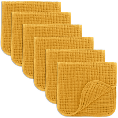 Muslin Burp Cloths by Comfy Cubs - Turmeric