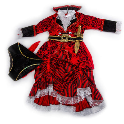 Red Pirate Princess Deluxe Costume