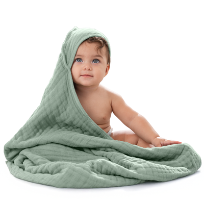 Baby Hooded Towels by Comfy Cubs - Fern