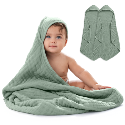 Baby Hooded Towels by Comfy Cubs - Fern