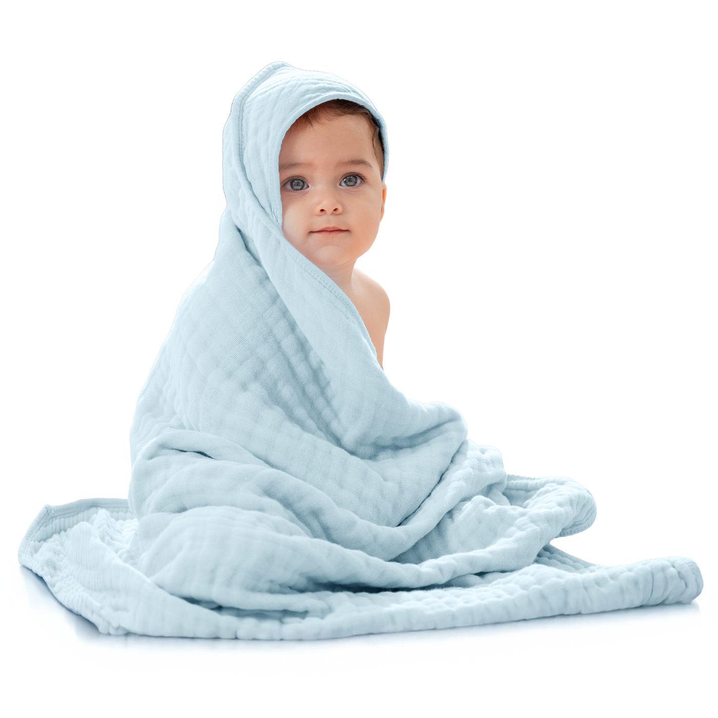 Baby Hooded Towels by Comfy Cubs - Sky Blue