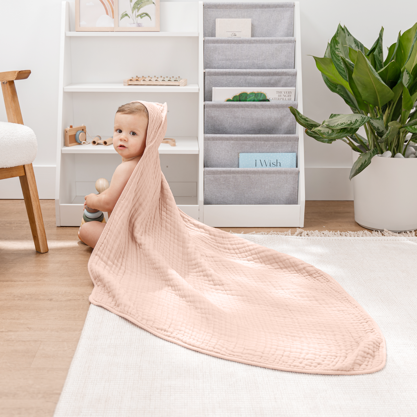 Baby Hooded Towels by Comfy Cubs - Blush