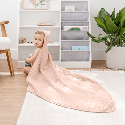Baby Hooded Towels by Comfy Cubs - Blush
