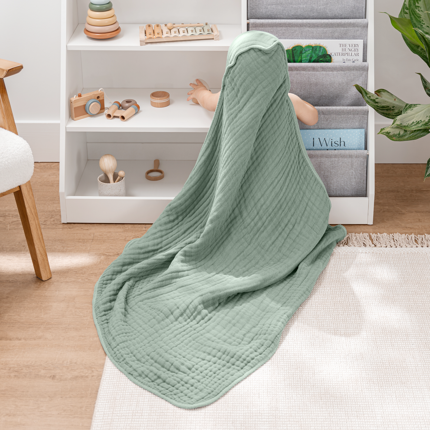 Baby Hooded Towels by Comfy Cubs - Fern