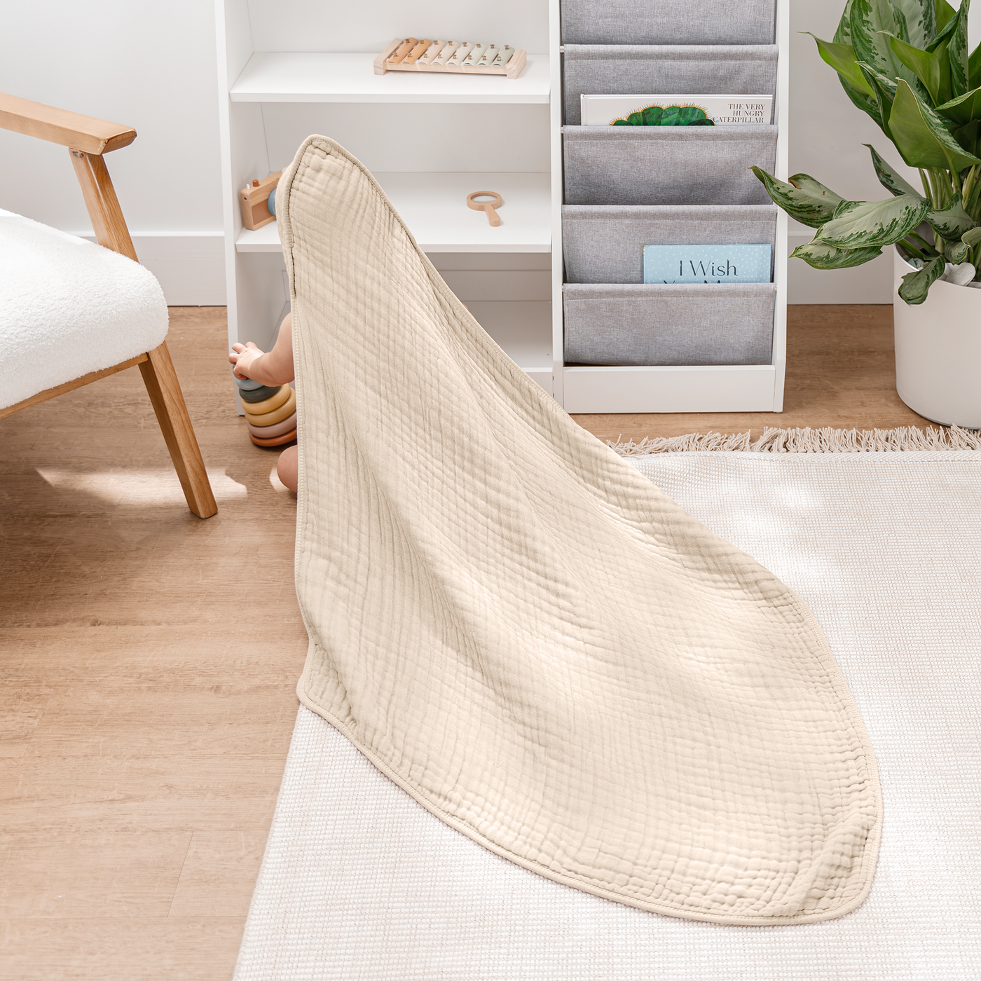 Baby Hooded Towels by Comfy Cubs - Sand