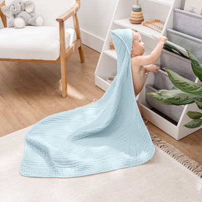 Baby Hooded Towels by Comfy Cubs - Sky Blue