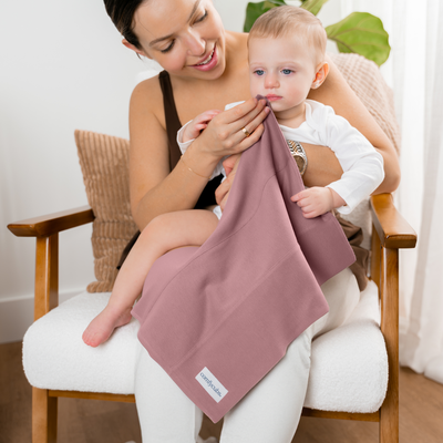 Cotton Burp Cloths by Comfy Cubs - Mauve