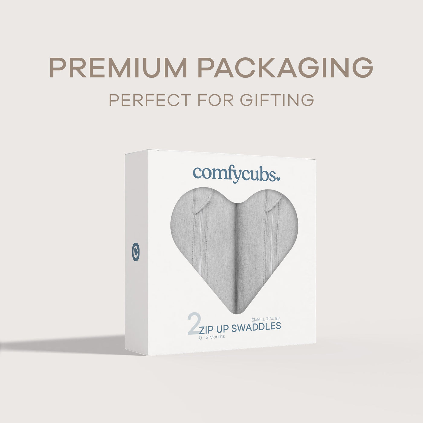 Easy Zipper Swaddle Blankets by Comfy Cubs - Grey