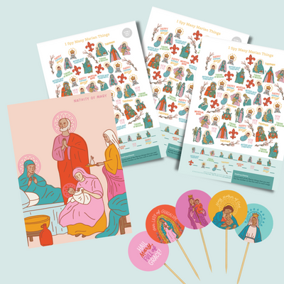Nativity of Mary, Michaelmas & Monthly Devotions Flip Calendar Crate