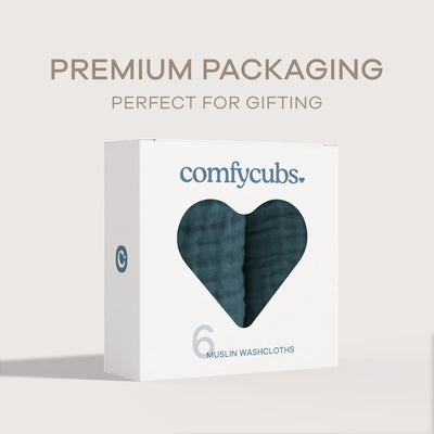 Muslin Washcloths by Comfy Cubs - Neptune