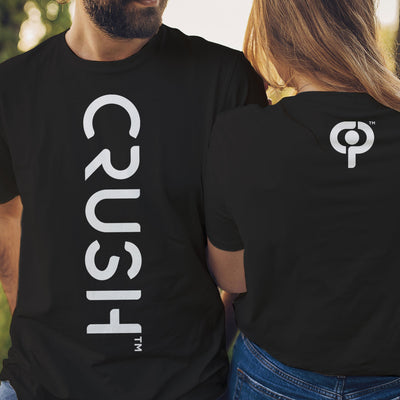 CRUSH Logo Black Short Sleeved T-Shirt (unisex)