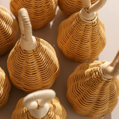 Handmade Rattan Baby Rattle Toy