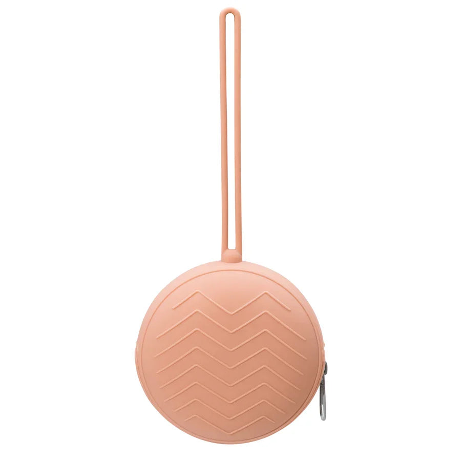 Round Zip Up Silicone Pacifier Case Holder 