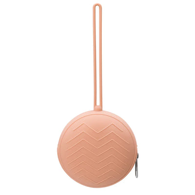 Round Zip Up Silicone Pacifier Case Holder 