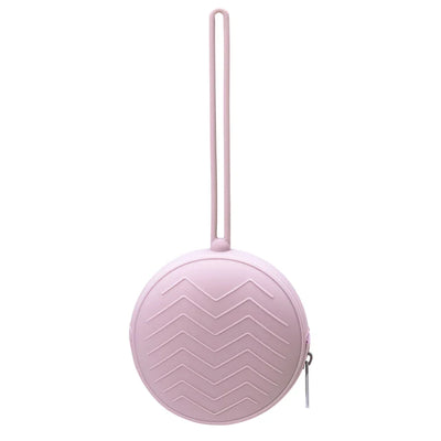 Round Zip Up Silicone Pacifier Case Holder 