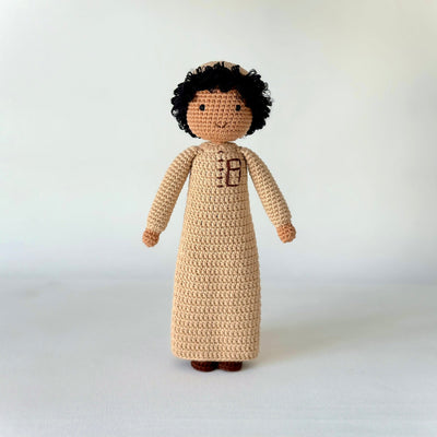 Boy Doll with Thobe and Kufi | Handmade Muslim Doll