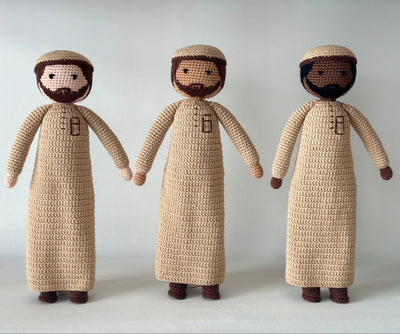 Male Doll with Thobe and Kufi | Handmade Muslim Doll