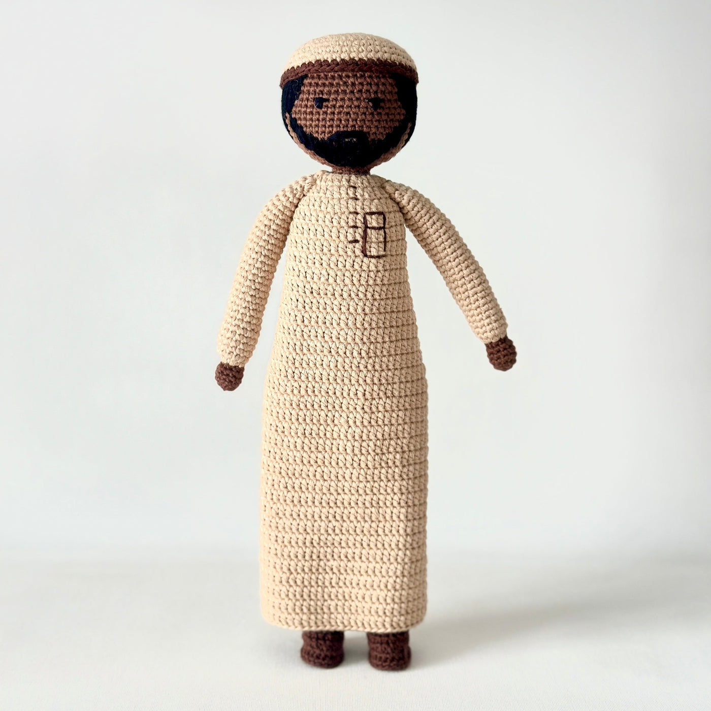 Male Doll with Thobe and Kufi | Handmade Muslim Doll