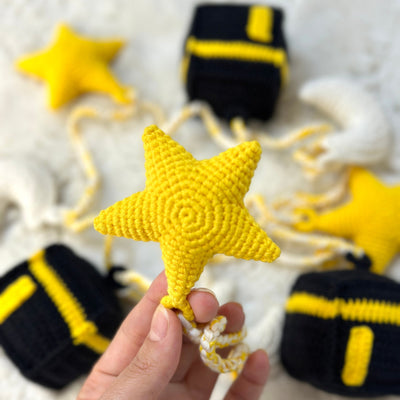 Kaaba, Moon and Star Crochet Garland Decoration