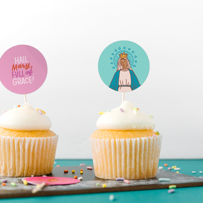 Mary Cupcake Toppers (24)