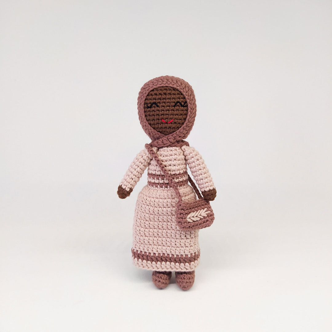 Hijab Doll with Purse (Small) | Handmade Muslim Doll