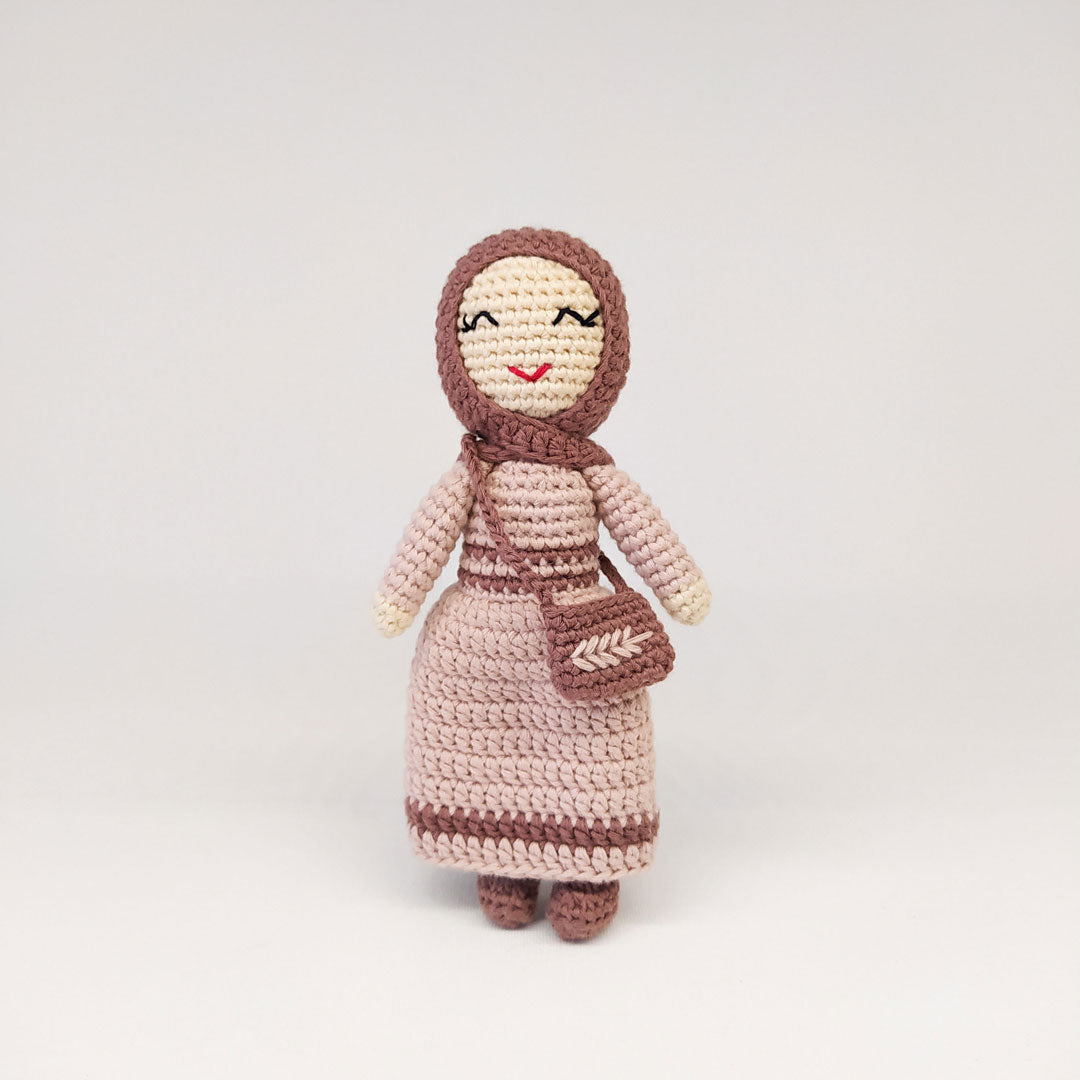 Hijab Doll with Purse (Small) | Handmade Muslim Doll