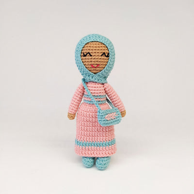 Hijab Doll with Purse (Small) | Handmade Muslim Doll