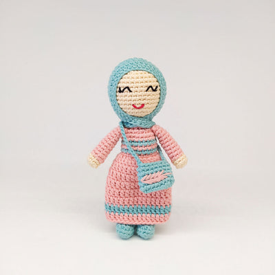 Hijab Doll with Purse (Small) | Handmade Muslim Doll