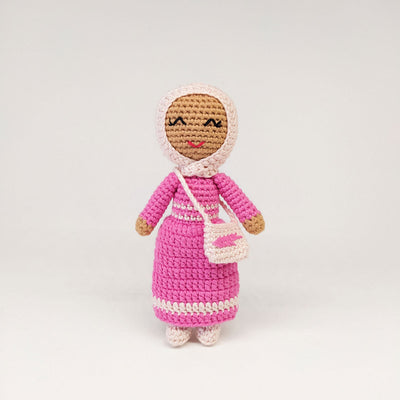 Hijab Doll with Purse (Small) | Handmade Muslim Doll