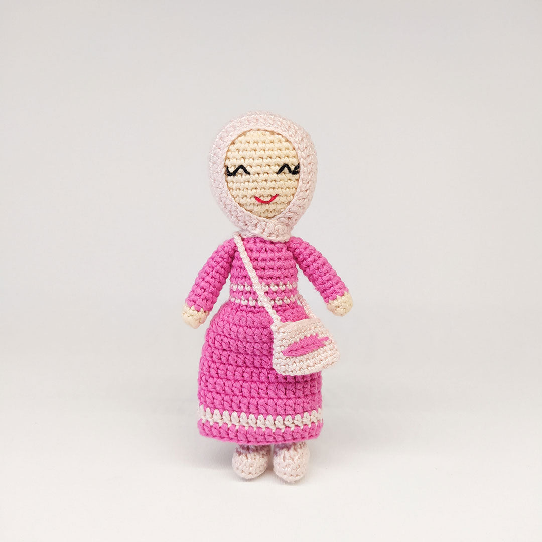 Hijab Doll with Purse (Small) | Handmade Muslim Doll