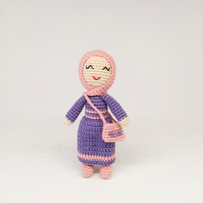 Hijab Doll with Purse (Small) | Handmade Muslim Doll