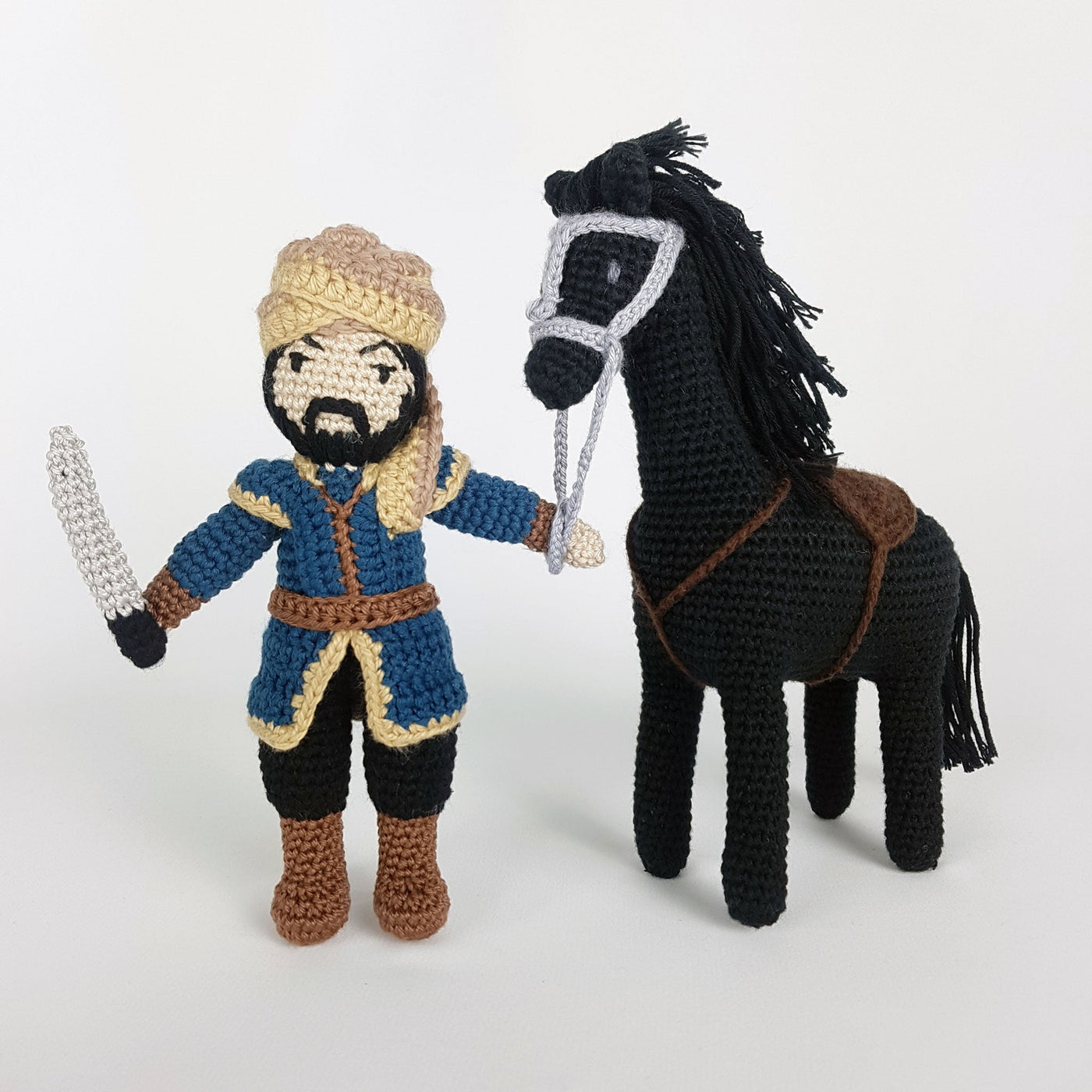 Ertugrul Dolls with Horse Set | Handmade Historical Toy