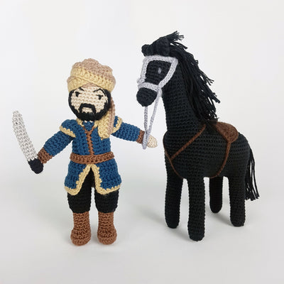 Ertugrul Dolls with Horse Set | Handmade Historical Toy