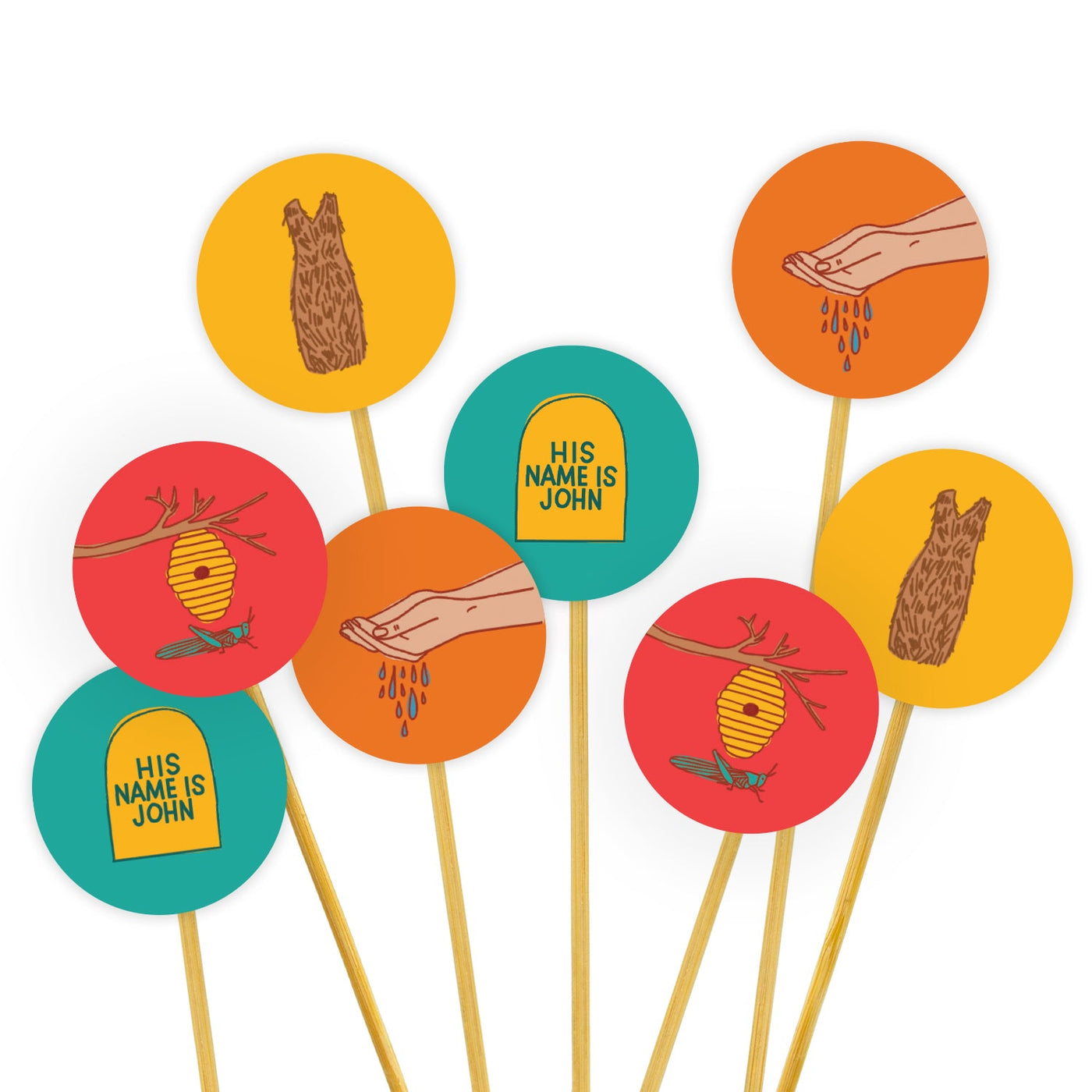St. John the Baptist Nativity Cupcake Toppers (12)