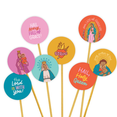 Mary Cupcake Toppers (24)
