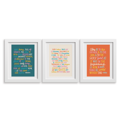 Our Father, Hail Mary, and Glory Be - Prayer Print Collection