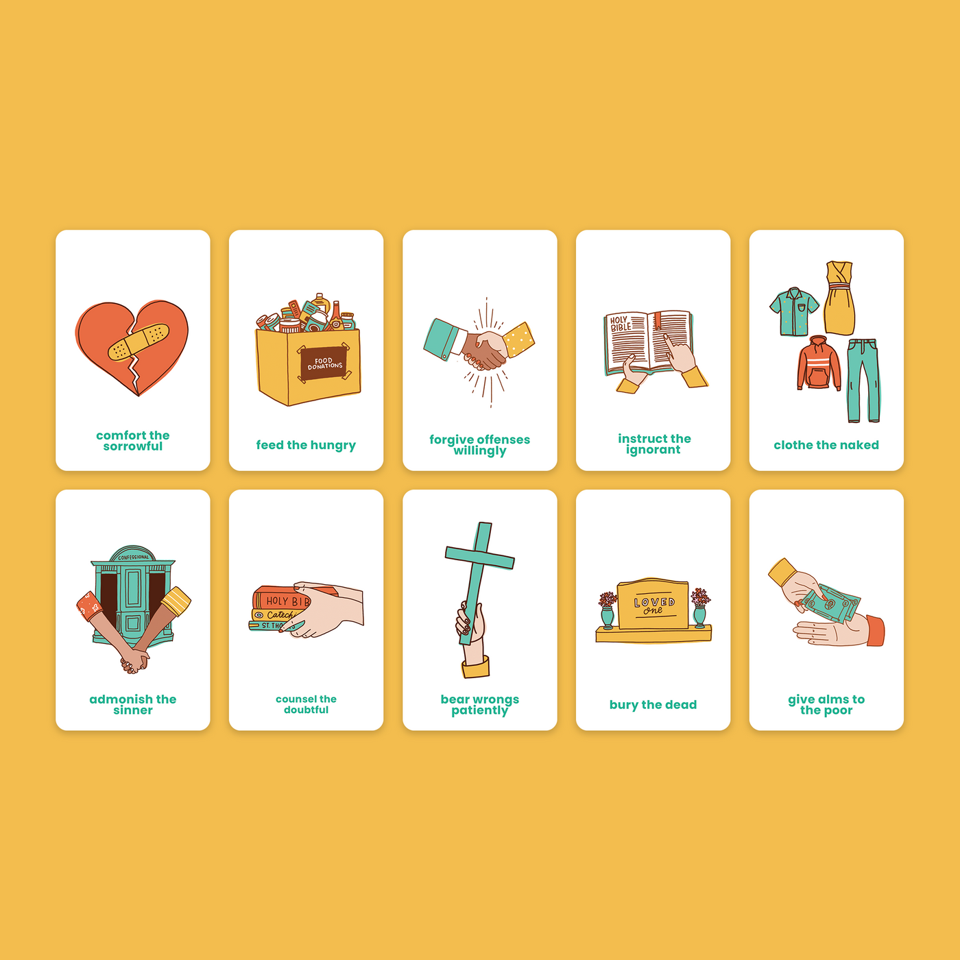 Dodge the Devil: Works of Mercy  (A holy twist on Old Maid!)