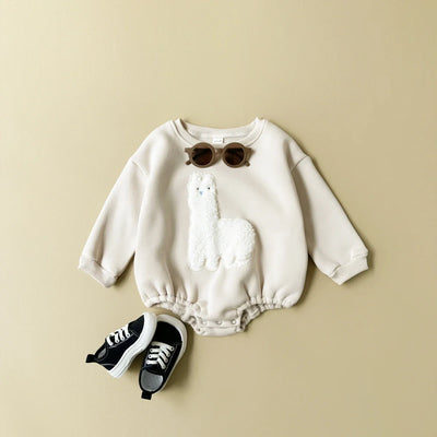 Fuzzy Llama Bodysuit