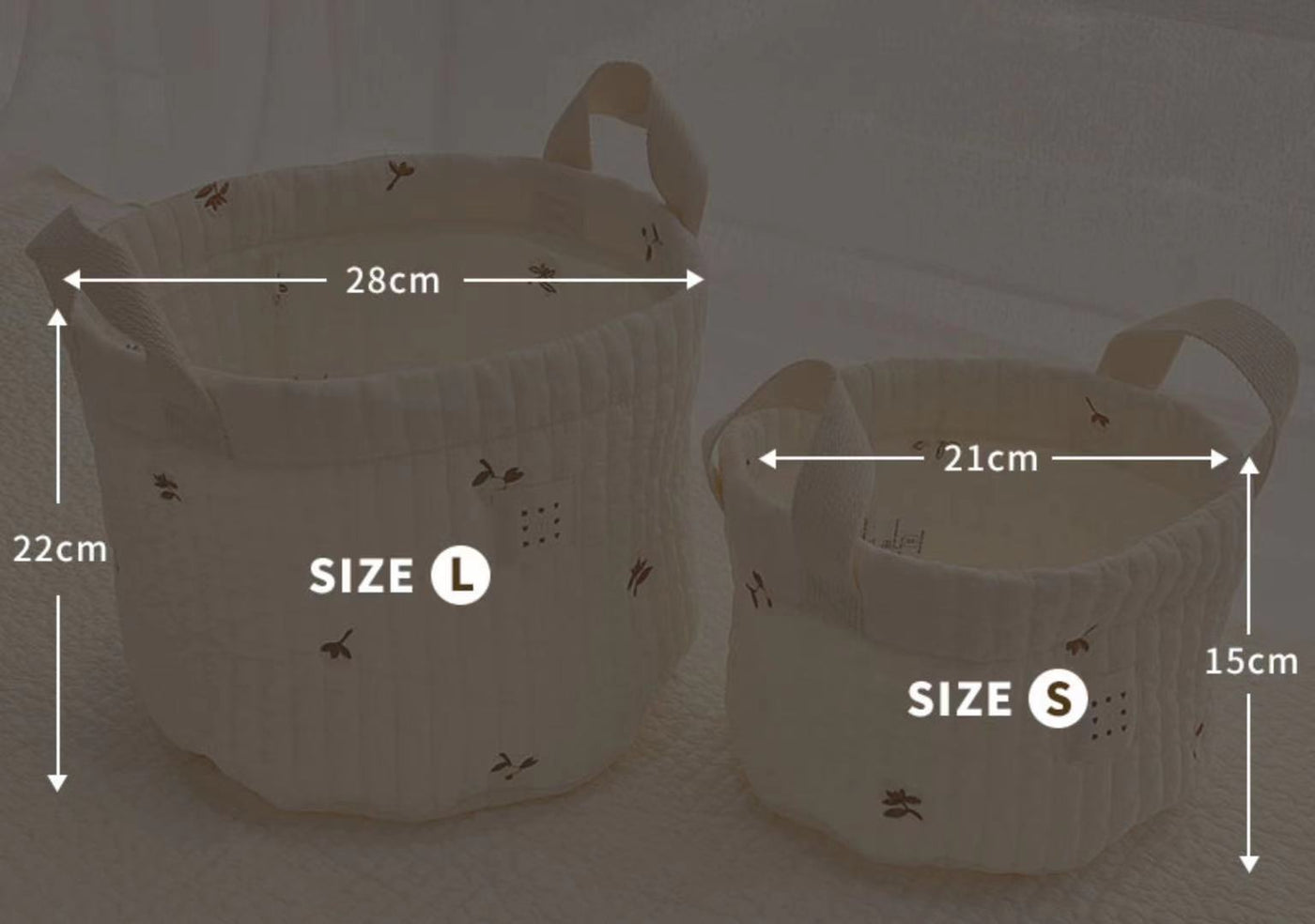 Cute Bear Embroidery Storage Basket
