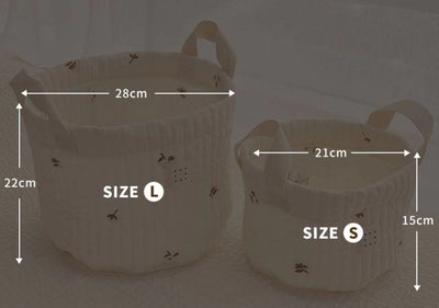 Cute Bear Embroidery Storage Basket