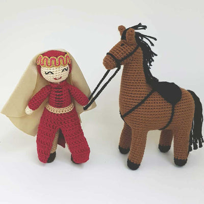 Ertugrul Dolls with Horse Set | Handmade Historical Toy