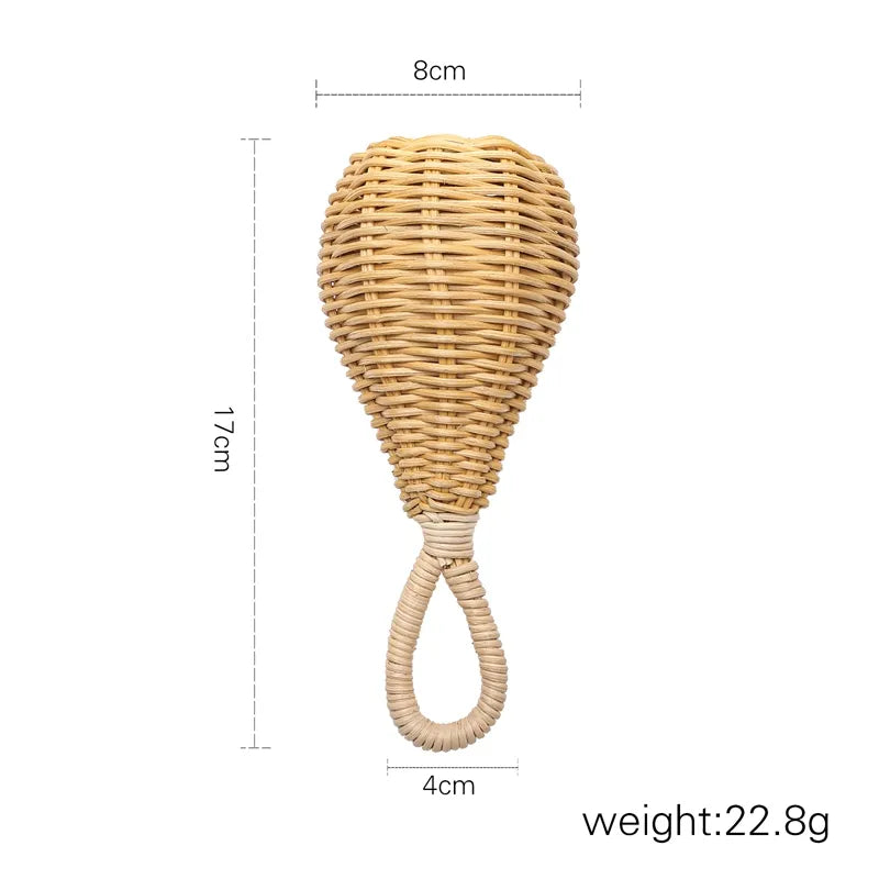 Handmade Rattan Baby Rattle Toy