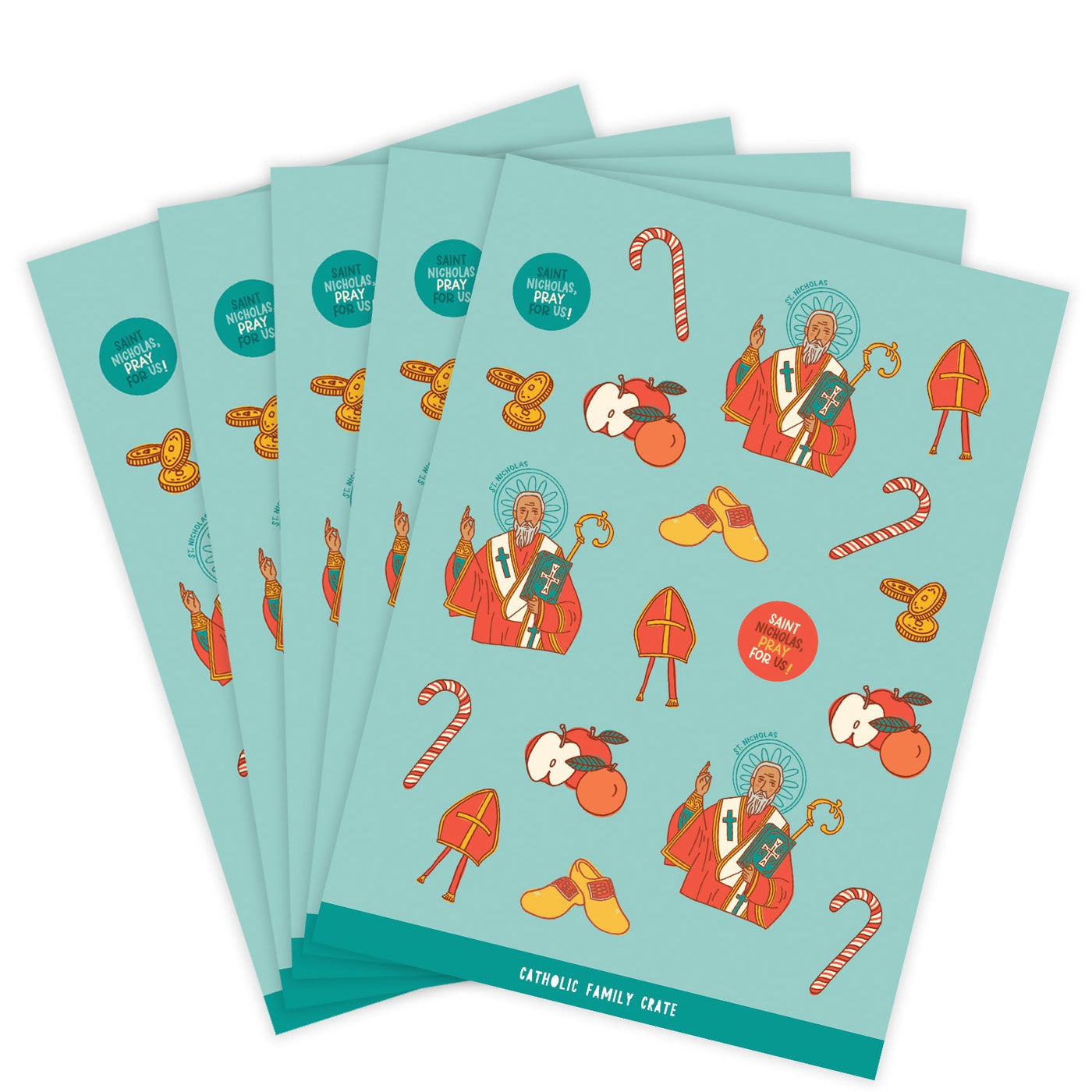 St. Nicholas Sticker Sheet 5-Pack