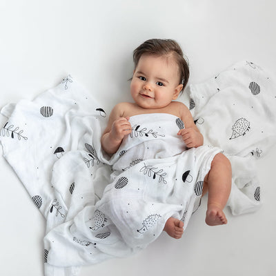 Crib Sheet & Swaddle Baby Gift Set - Woodland Dreams