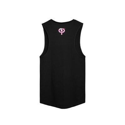 CRUSH Hot pink camo Logo Black Muscle Tank (women's)
