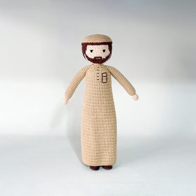 Male Doll with Thobe and Kufi | Handmade Muslim Doll