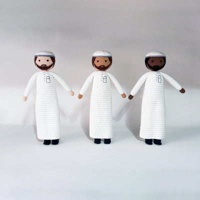 Male Doll with Thobe and Kufi | Handmade Muslim Doll